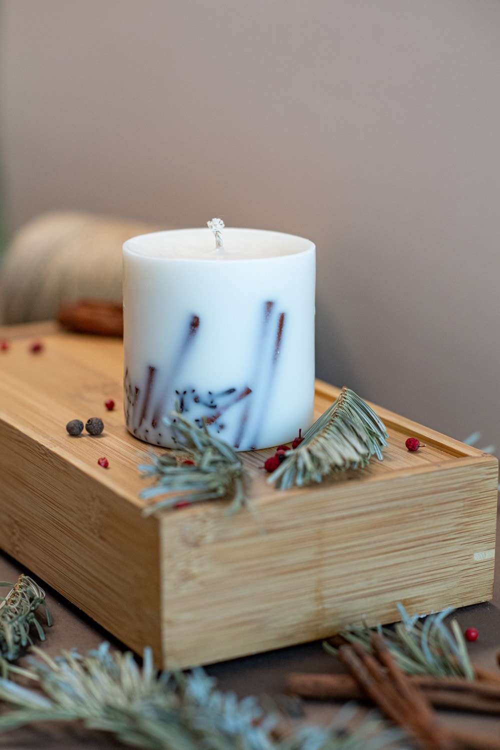 Hand-made Soy Wax Candle with Lavender Scent – Purple