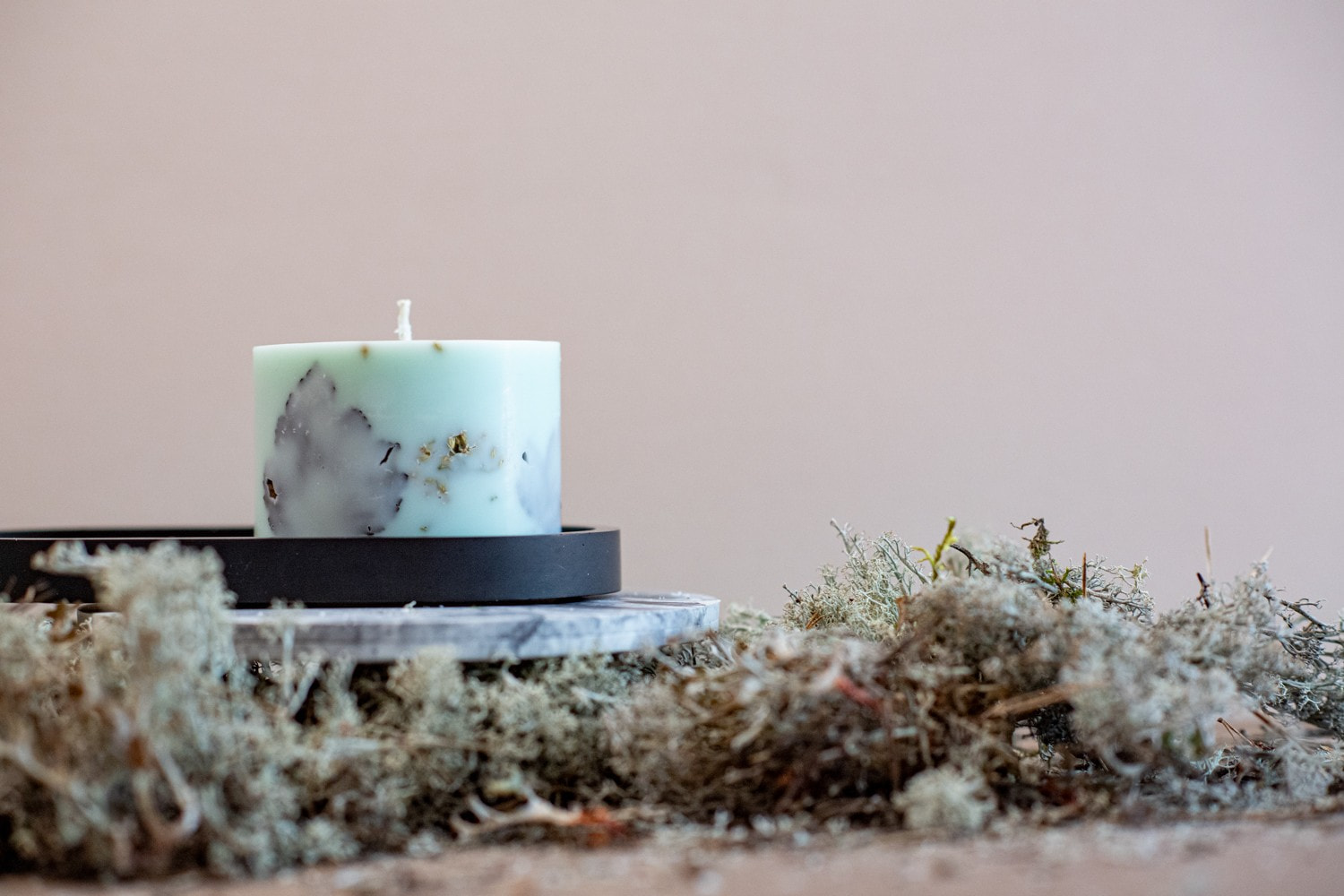 Hand-made Soy Wax Candle with Forest Scent – Mint Green