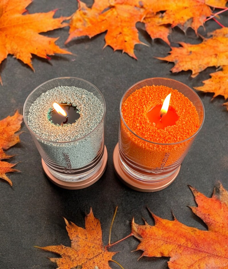 Unscented Powder Candle in Glass – Orange 160g