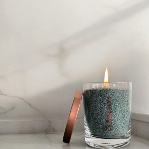Unscented Powder Candle in Glass – Emerald 160g