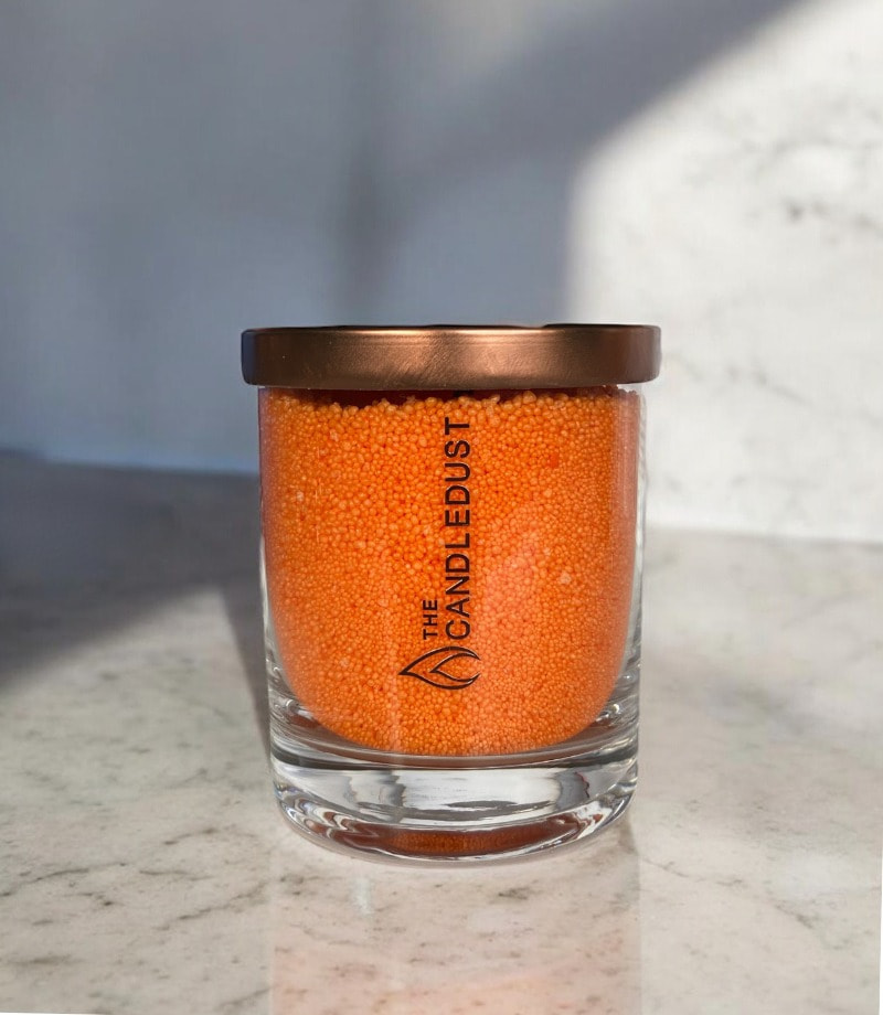 Unscented Powder Candle in Glass – Orange 160g