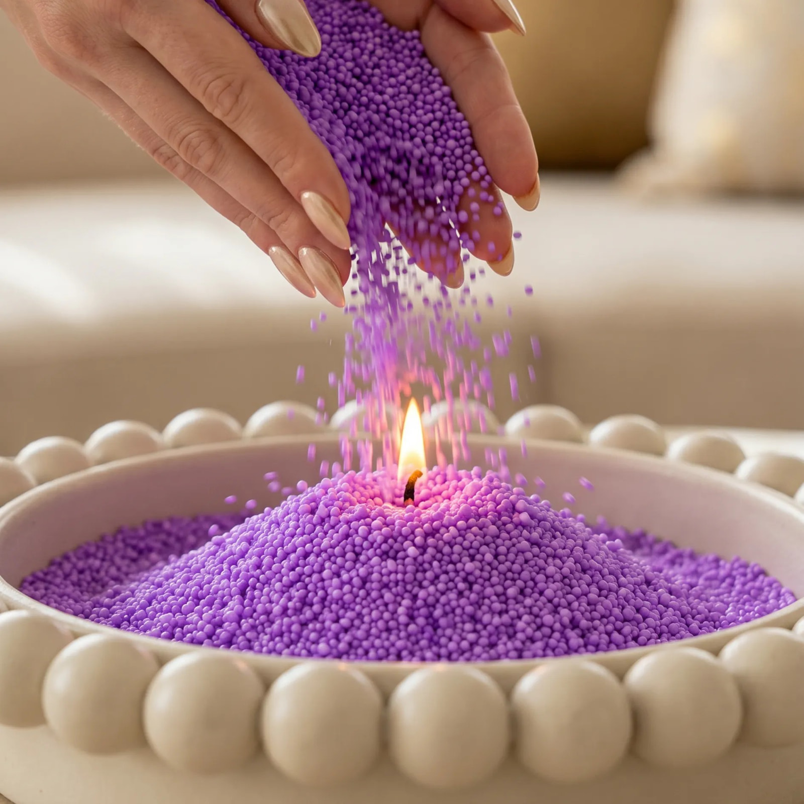 Amethyst Unscented Candle Sand Refill, 1kg