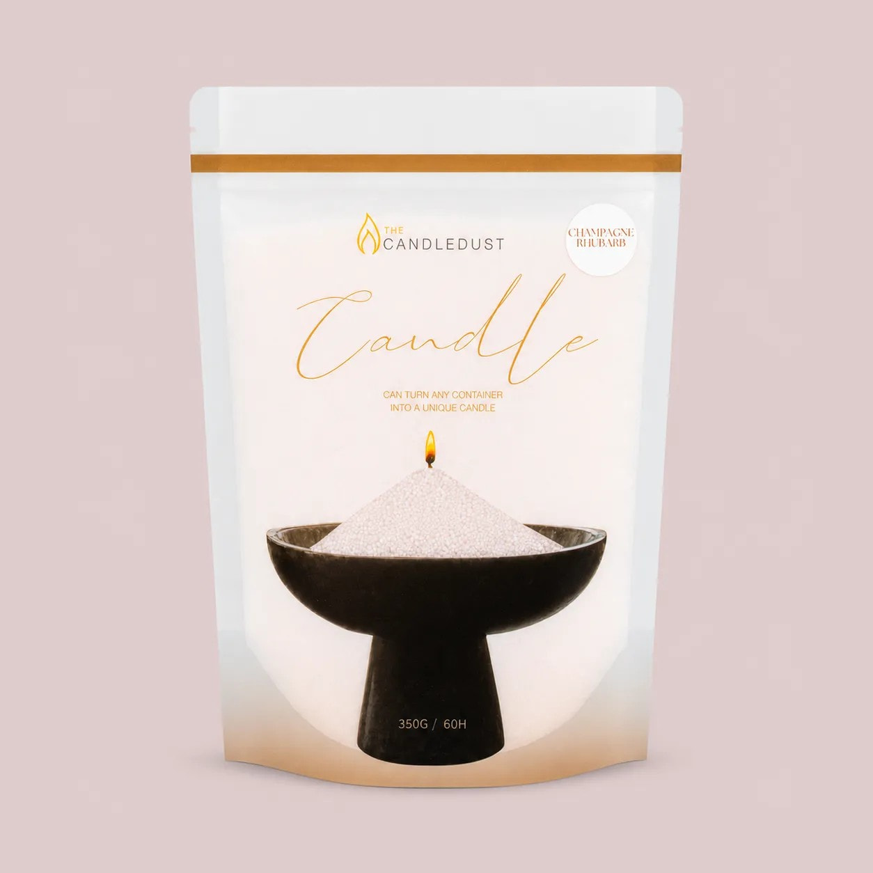 Champagne Rhubarb Size Trio, 160g Candle + 350g Refill + 650g Tube