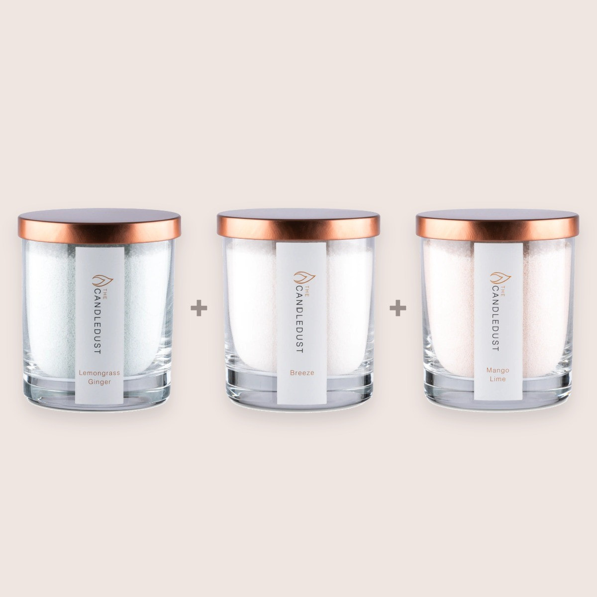 Fresh Discovery Trio, Lemongrass Ginger, Breeze &amp; Mango Lime, 3 × 160g Candles