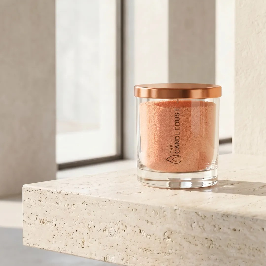 Peach Unscented Candle in Glass, 160g