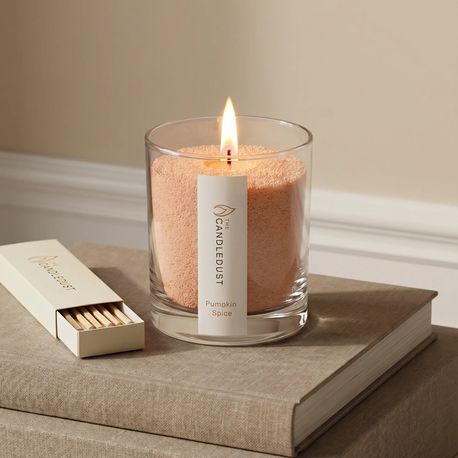 Pumpkin Spice Scented Candle in Glass, 160g