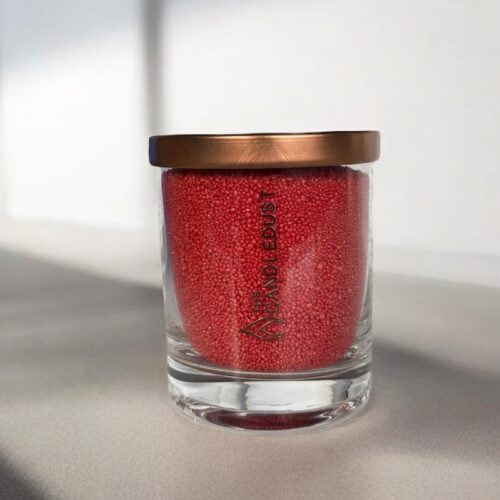 Unscented Powder Candle in Glass – Red 160g