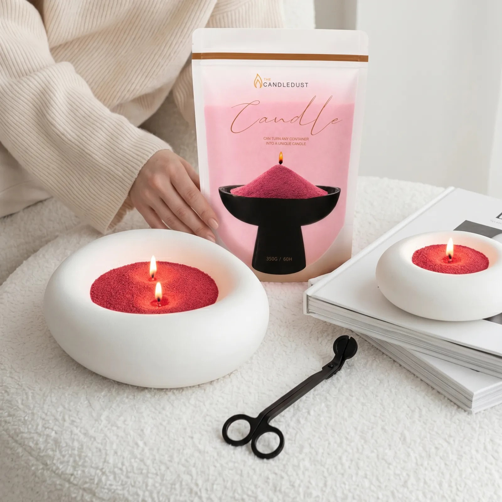 Red Unscented Candle Sand Refill, 1kg