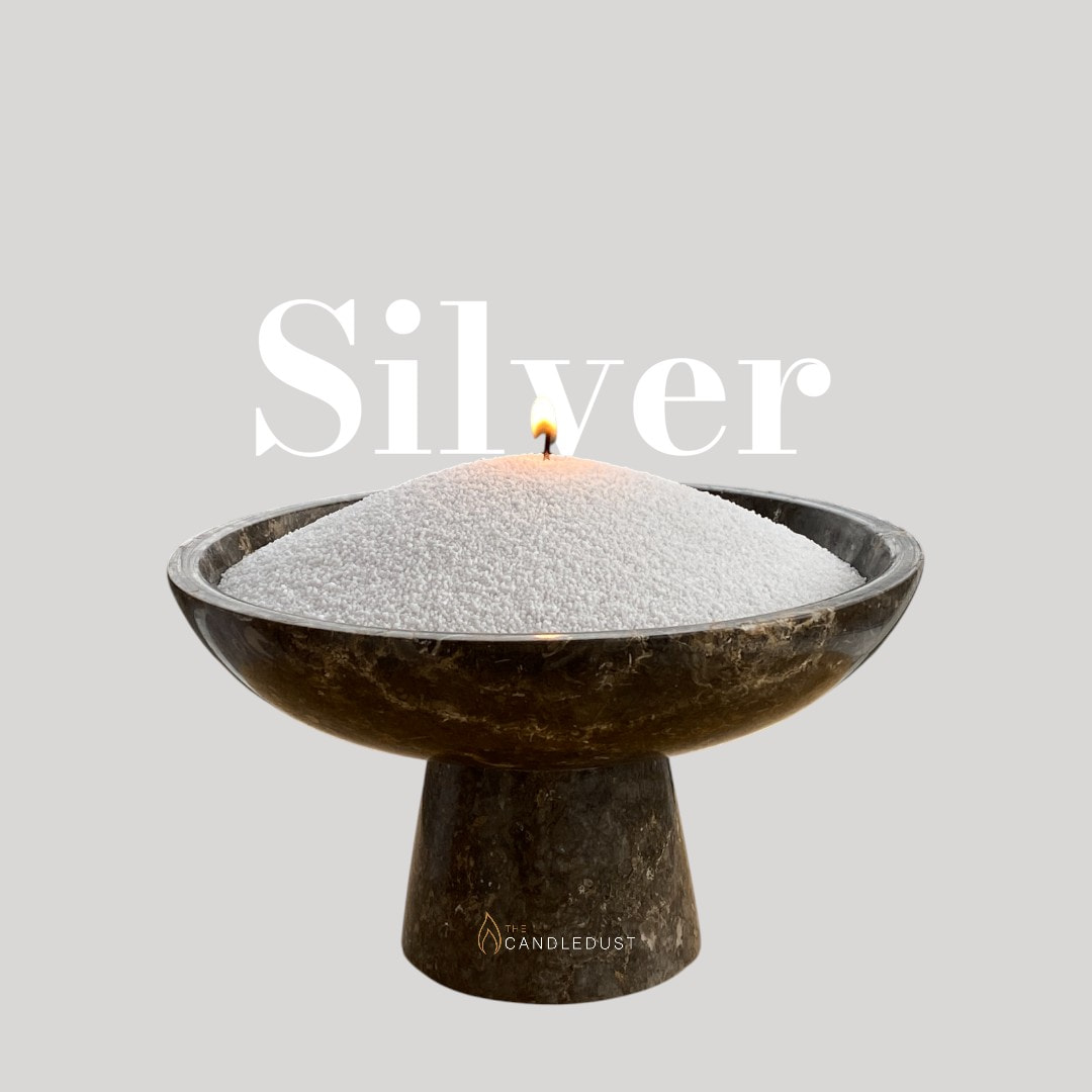 Silver Unscented Candle Sand Refill, 1kg